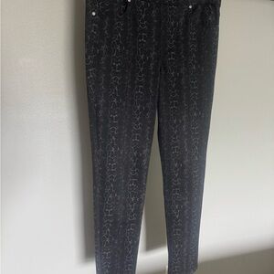 Black Patterned Pants